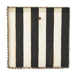 Black and White Stripe Metal Display Board with Easel